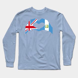 We Heart UK & Guatemala Patriot Flag Series Long Sleeve T-Shirt